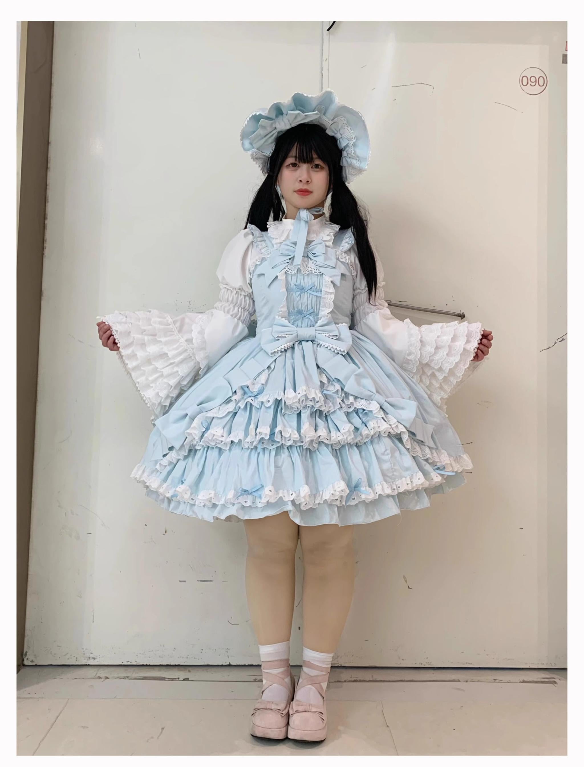 Gryza Plus Size Princess Lolita JSK with Cotton Tiered Ruffles - image 2