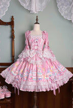 Macaron - Printed Sweet Lolita OP Dress and Old School JSK - image 53