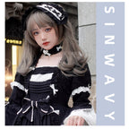 Light Gothic Lolita Wig, Green-Toned Ash Grey - image 3