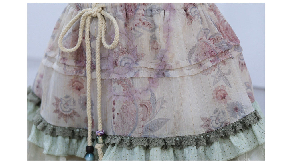 Creeping Vines - Floral Halter Top and Skirt - image 9