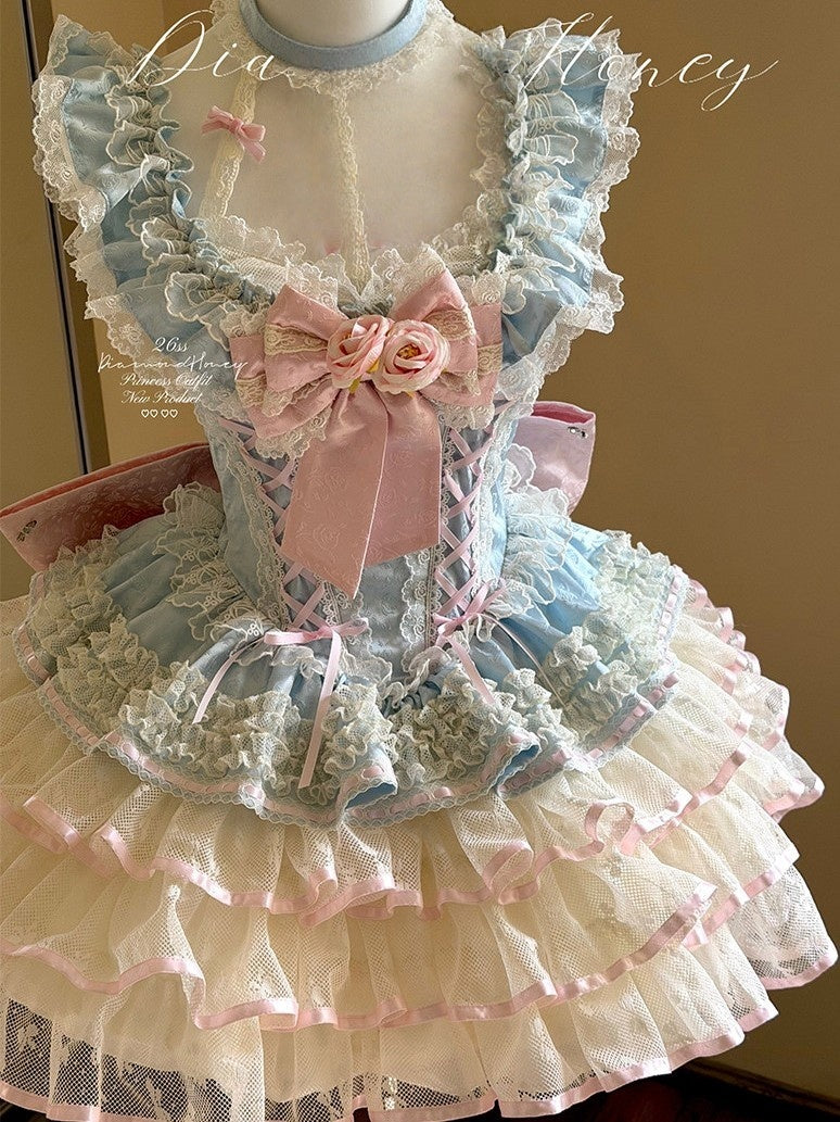 Cupid's Floral Whisper Fairycore Dress and Accessories - image 11