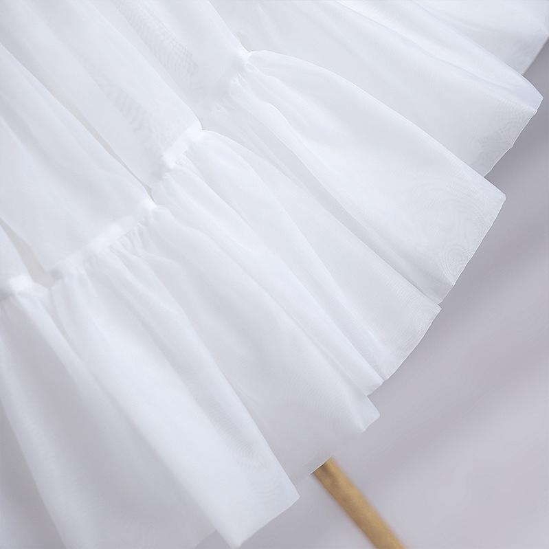High-Volume White Puffy Lolita Petticoat, 17.7" (45 CM), Cotton Lining - image 15