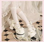 Crush Complex - Sweet Lolita Heel Shoes, Pearls & Bows - image 7