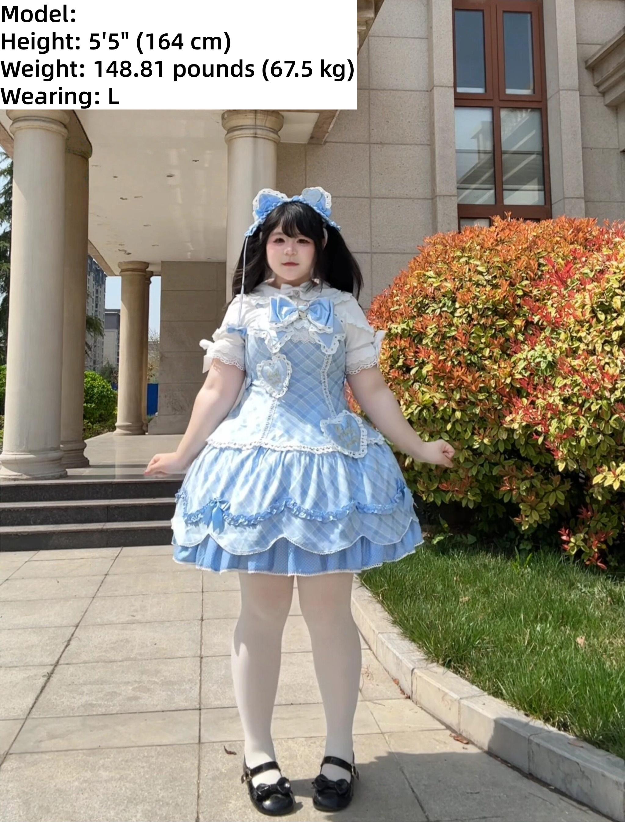 Shibuya Honey - Plus Size Sweet Lolita Plaid OP & JSK Dress - image 14
