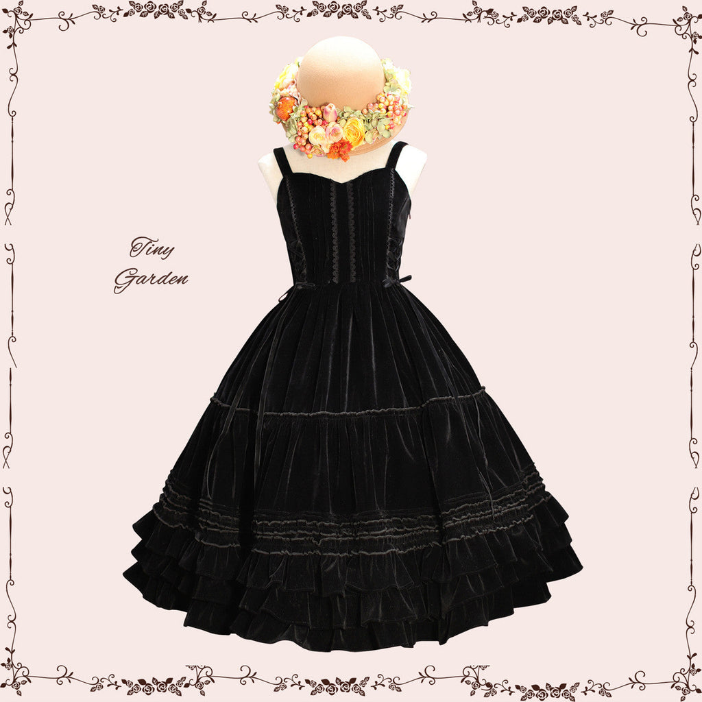 Garden Dance 2.0 - Elegant Lolita JSK Dress, Side Lace-Up - image 5