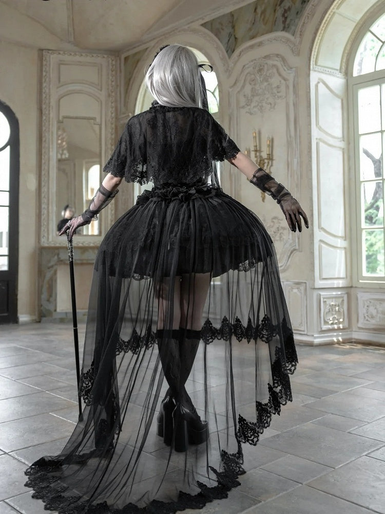 Black Kuro Elegant JSK, Cape and Overlay Set - image 5