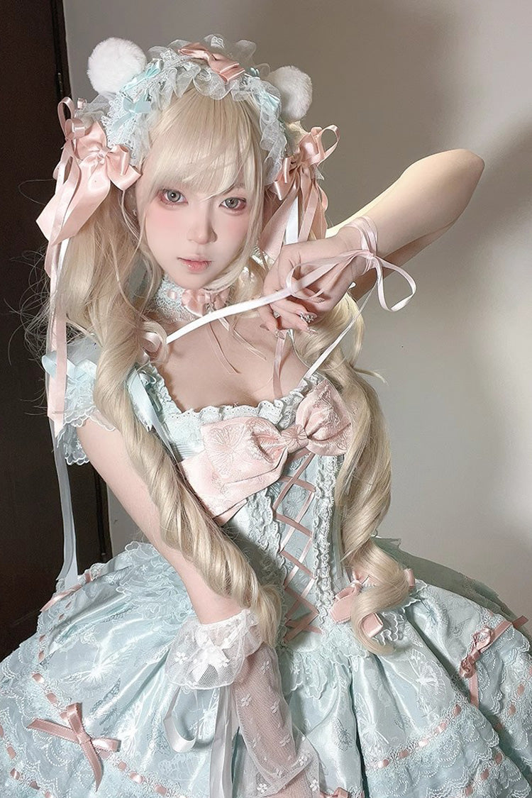 Flora Isle Butterfly Sweet Elegant Lolita JSK Dress in Green - image 7