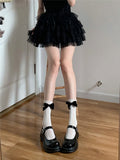 Lolita Lace Short Socks with Butterfly Details - 3 Colors - image 1