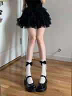 Lolita Lace Short Socks with Butterfly Details - 3 Colors - image 1