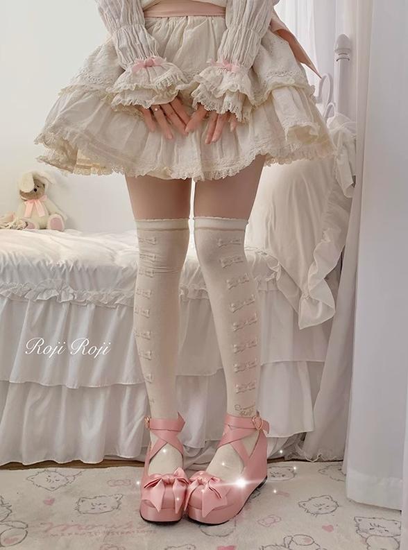 Winter Lolita Thigh High Socks Slim Leg Socks - image 8