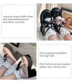 Black Pink Japanese Lolita Thick Heel Shoes - image 13