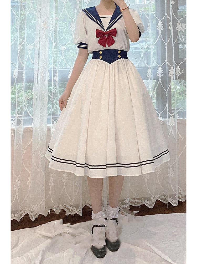 Sea and Wind - Retro Sailor Lolita OP Dress Version 1.0 - image 15