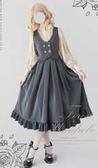 North of the Forest Classic Lolita Striped Vest and Skirt Set - image 15