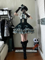 Star Track Academy Stripe Corset Gothic Lolita SK Dress Set - image 15