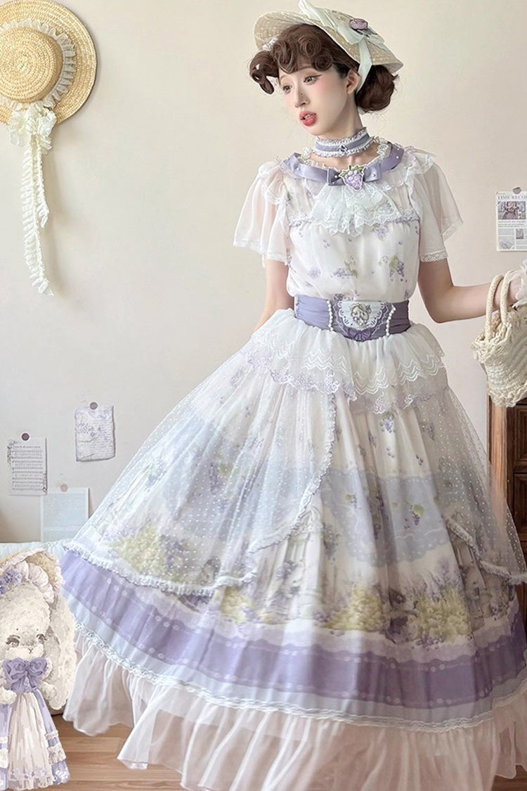 Rabbit Vine Story - Sweet Lolita Top, Skirt & Necklace Set - image 6