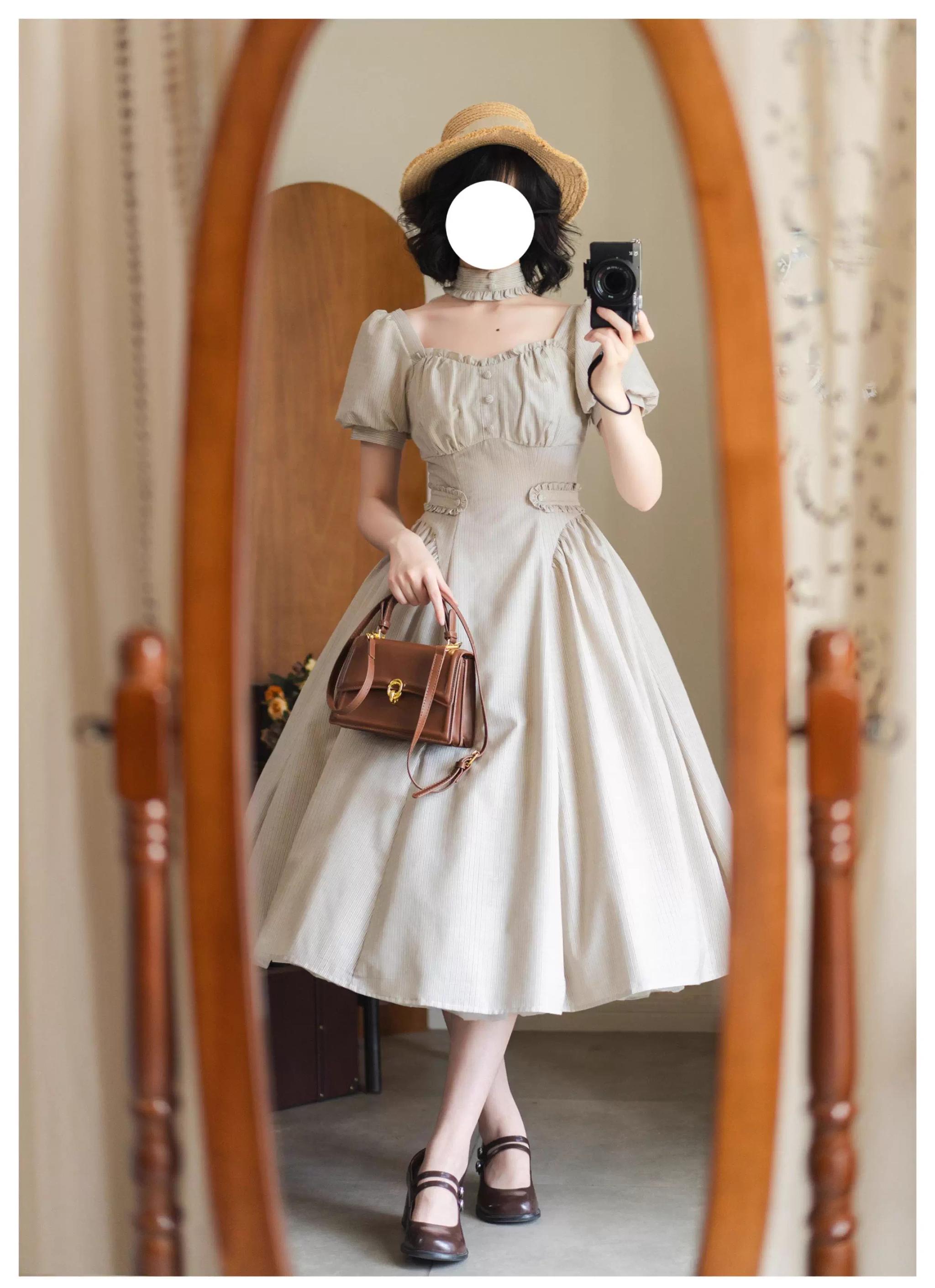 Chantilly Forest - Classic Lolita OP Dress With Square Neck & Underskirt - image 44