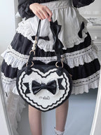 Lolita Heart-Shaped Bag with Butterfly Bow Detail - 4 Colors - image 1