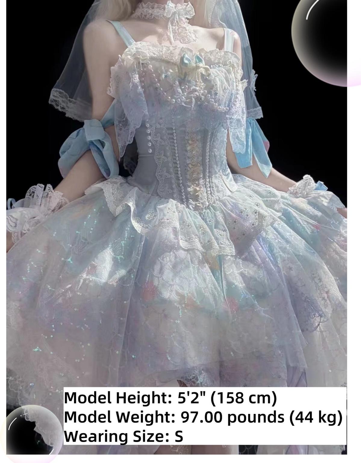 MermaidTears - Wedding Lolita JSK Dress, Ocean Theme - image 15