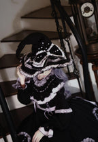 Witch Lilith - Ruffled Collar Gothic Lolita OP, Witch Hat - image 7