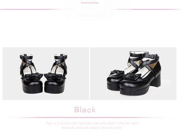 Sweet Lolita Shoes Round Toe Middle Heel - image 9