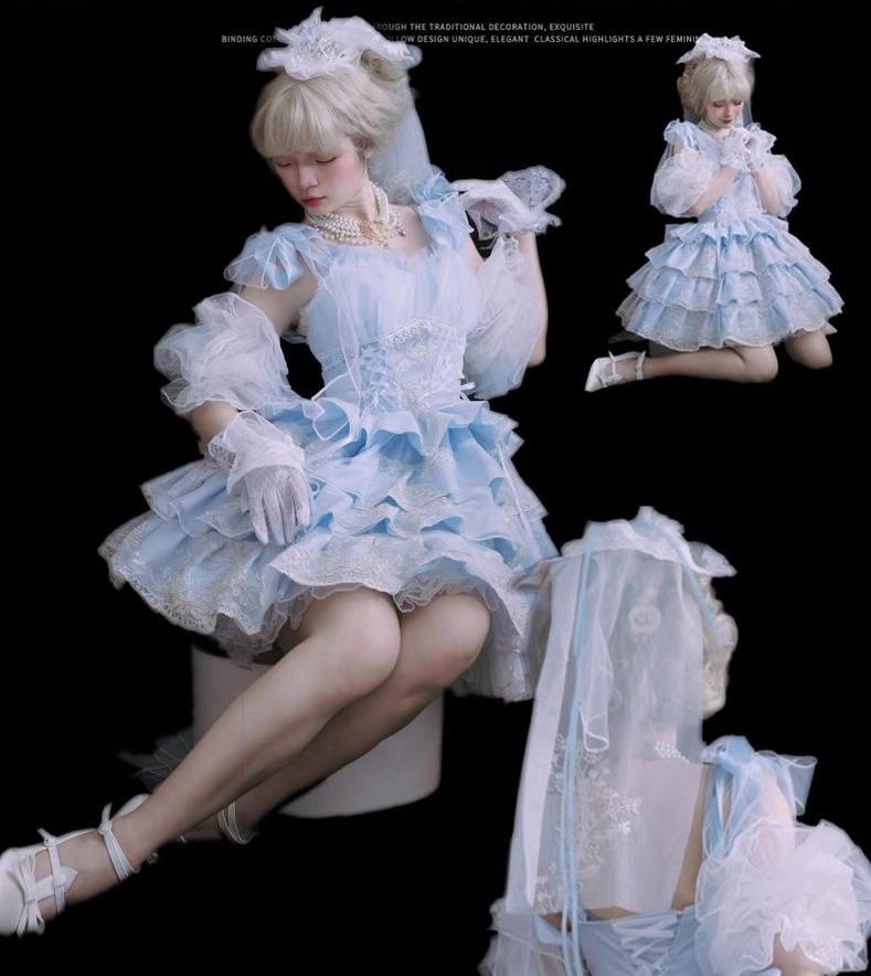 Endless Summer - Bridal Wedding Lolita JSK Open-Back Dress - image 11