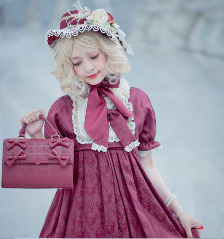 Sweet Heart Embossed Chocolate Lolita Bag - image 13