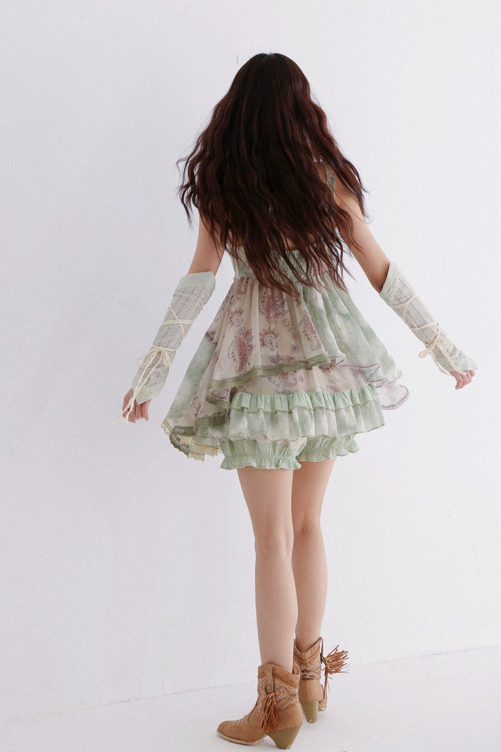 Creeping Vines - Floral Halter Top and Skirt - image 18