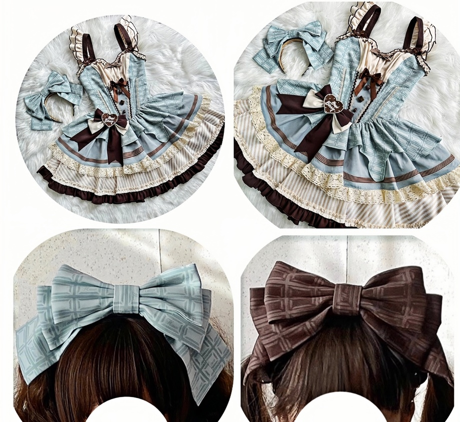 Thin Choco - Sweet Lolita Petite JSK Puffy Mini Dress KC - image 22