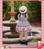 Gingham Strawberry - Plus Size Country Lolita OP Dress - image 10