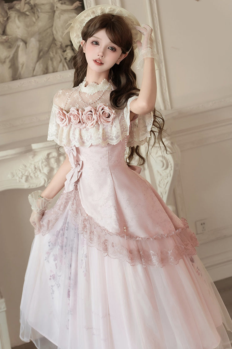 Rose Poems Sweet Elegant Lolita Dress, Skirt and Necklace Set - image 4