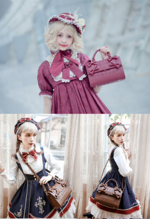 Sweet Heart Embossed Chocolate Lolita Bag - image 14