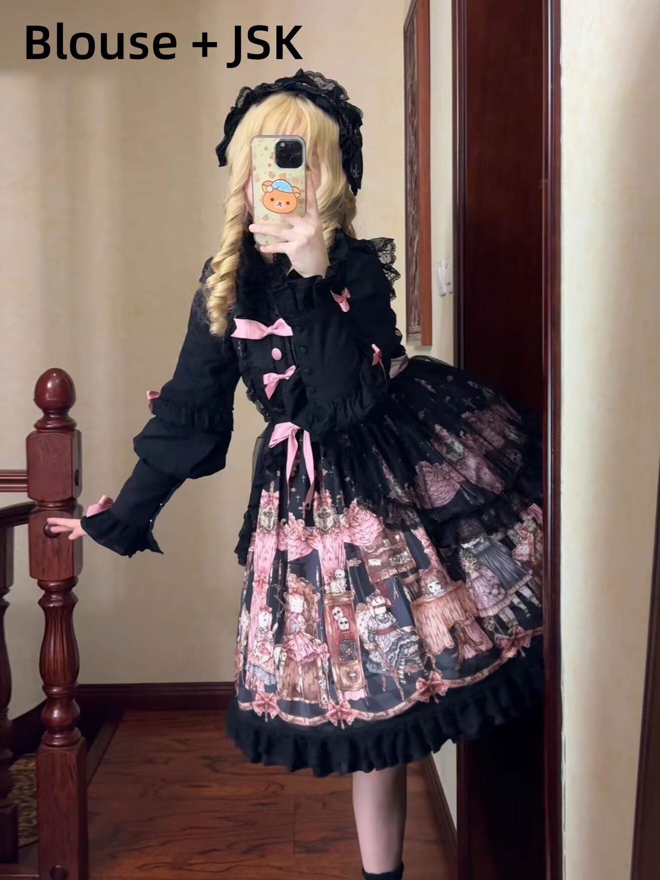 Missing Lamb Case - Gothic Lolita Dress Set with Sheep Prints - image 8