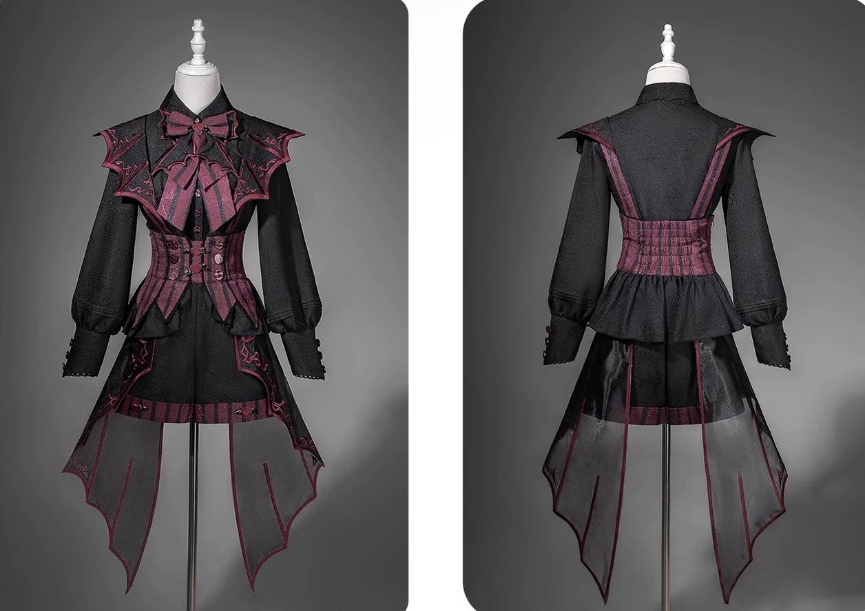 Devils Convention Gothic Ouji Blouse and Suspender Shorts Set - image 6