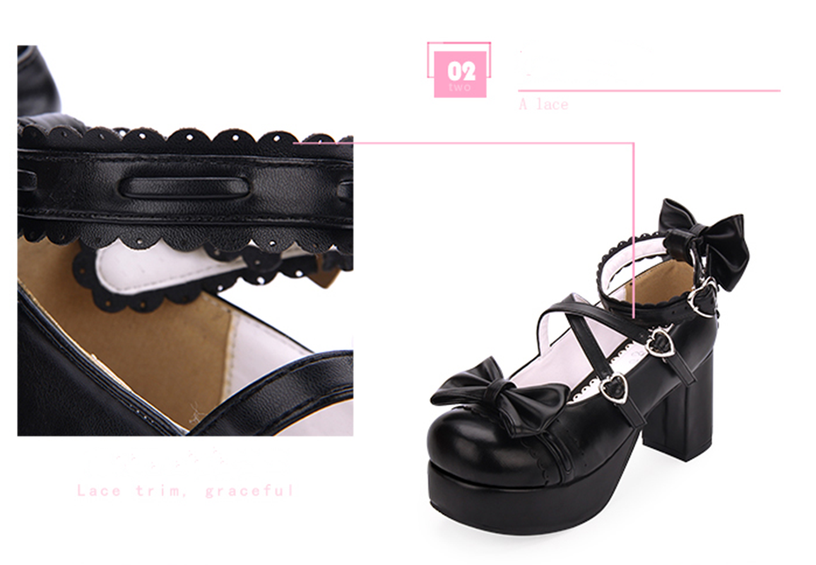 Sweet Lolita Heels Shoes Princess Tea Party Low Cut Shoes - image 9