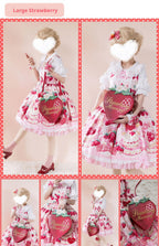 A Strawberry - Sweet Lolita Crossbody Bag Strawberry Printed Handbag - image 9