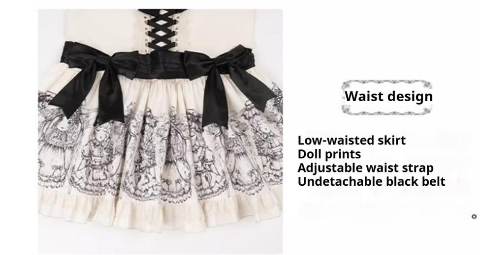 Doll Night - Vintage Twin Lolita OP Dress Embroidered Doll Dress - image 15