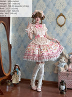 Full Sugar Bakery - Sweet Lolita Puppy Dessert Print OP Dress with Bows and Accessories - image 6