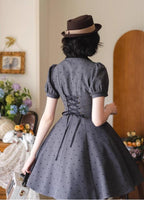 Forest Polka-Dot - Classic Lolita OP Dress With Polka Dots & Pockets - image 8