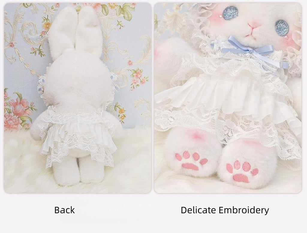 Posable Plush Bunny Lolita Bag with Detachable Pearl Chains - image 16