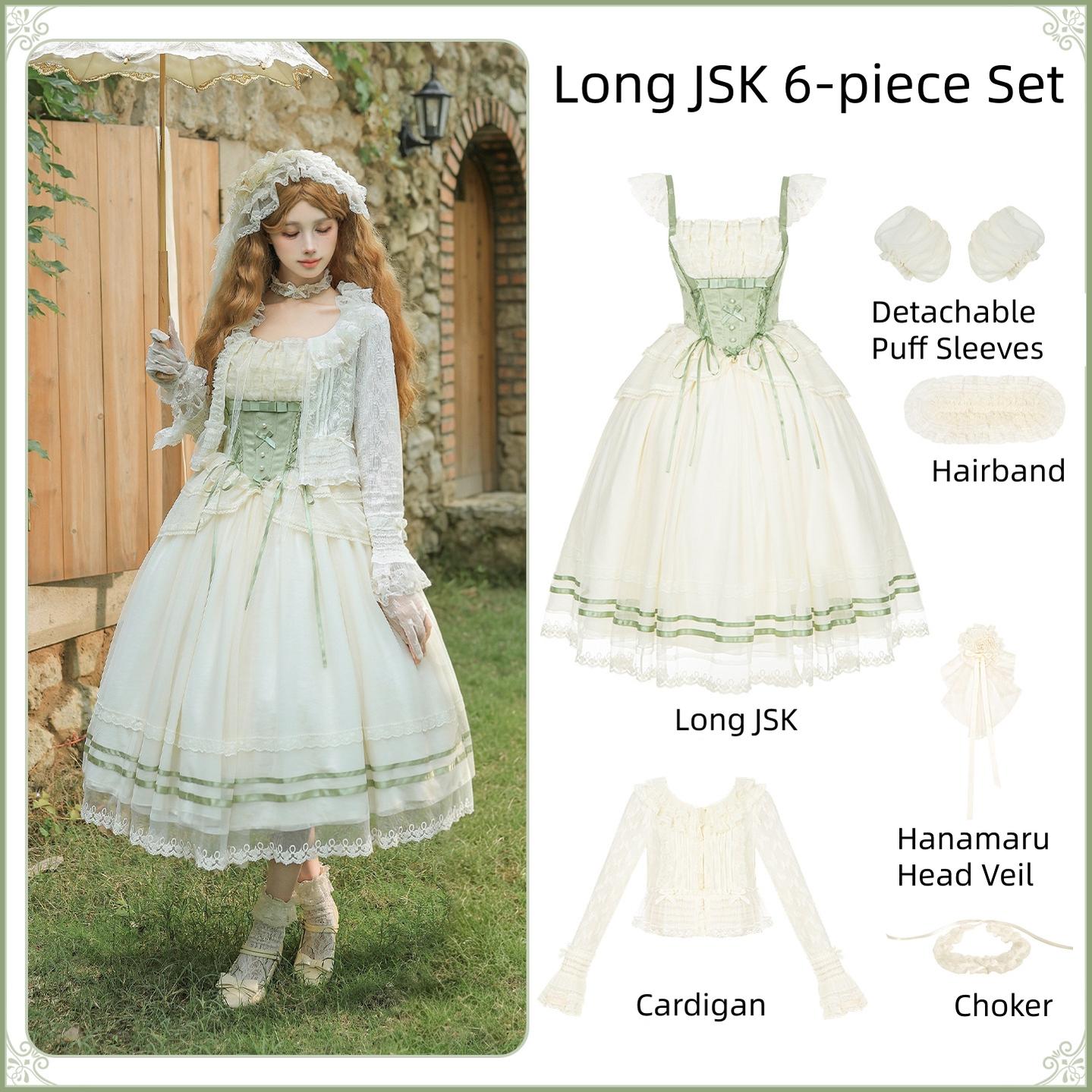 Unfailing - Classic Lolita Bow Jacquard Corset JSK Dress - image 41