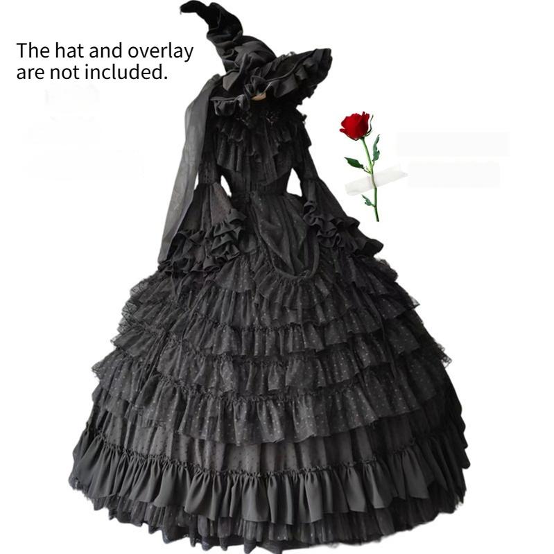 Halloween Gothic Wedding Lolita OP Dress - image 11