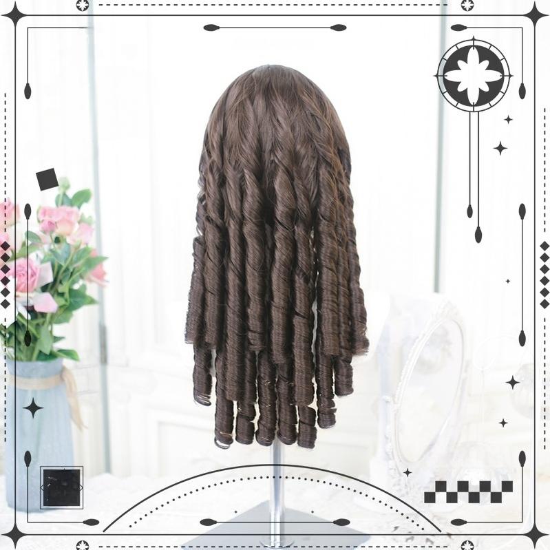 Classic Brown Lolita Wig with Roman Roll - image 6