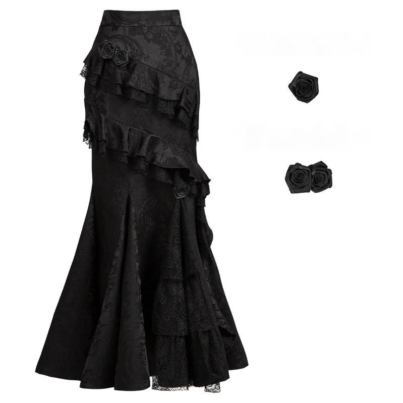 Twilight Witch-Inspired Black Gothic Lolita Skirt Set - image 40