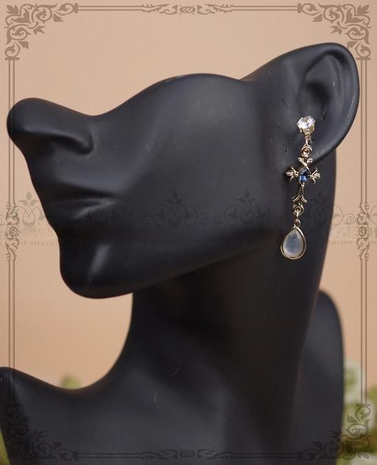 Classic Lolita Necklace & Earrings, Artificial Pearl Rhinestone - image 9