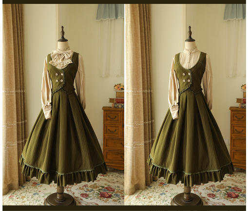 North of the Forest Classic Lolita Striped Vest and Skirt Set - image 21