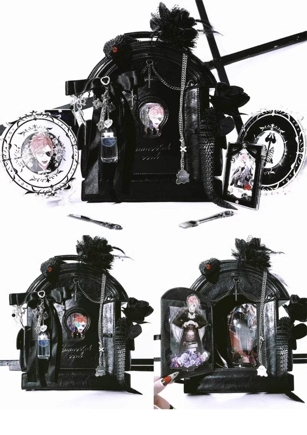 Skull Tombstone - Gothic Ita Shoulder Bag - image 6