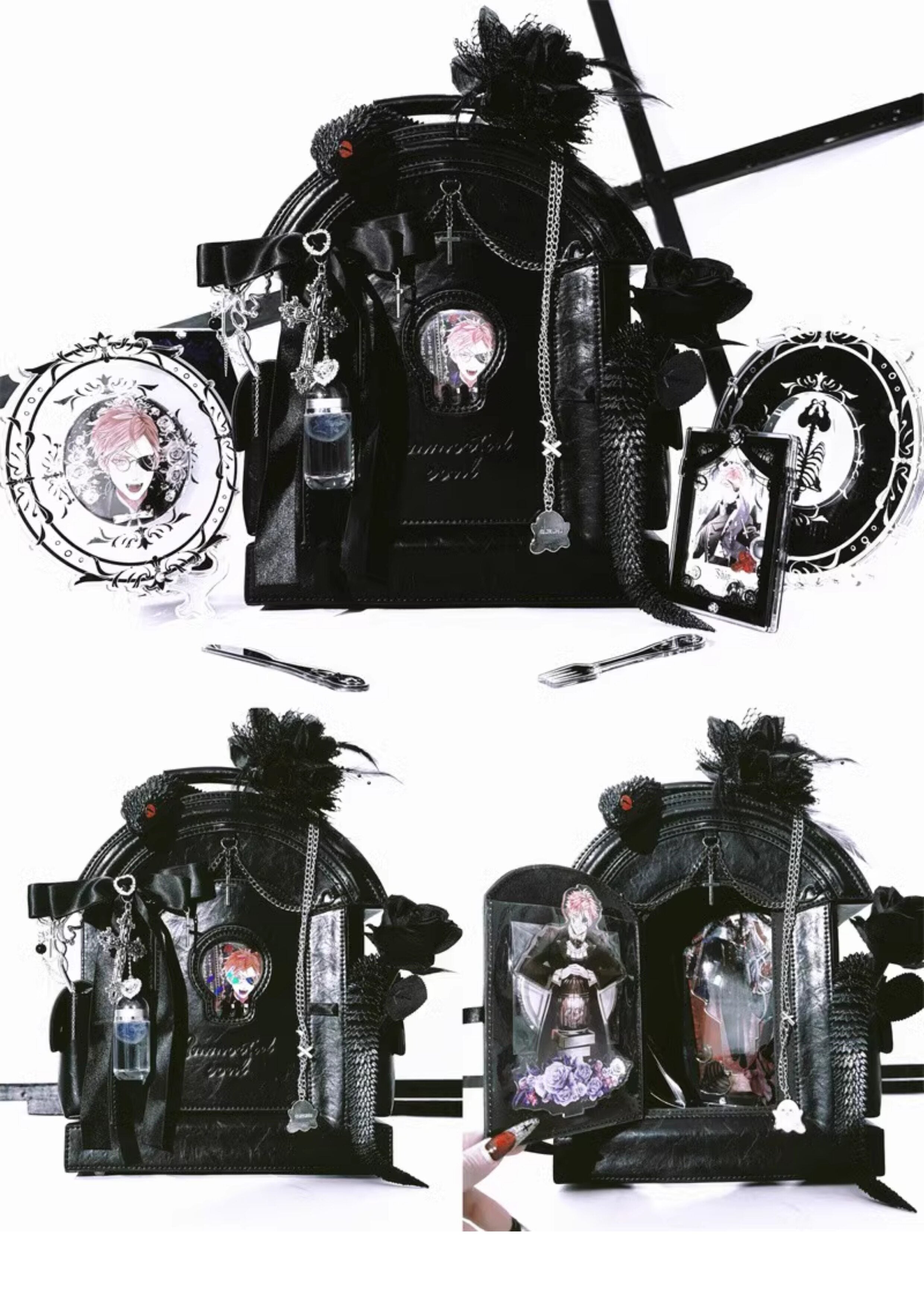 Skull Tombstone - Gothic Ita Shoulder Bag - image 6