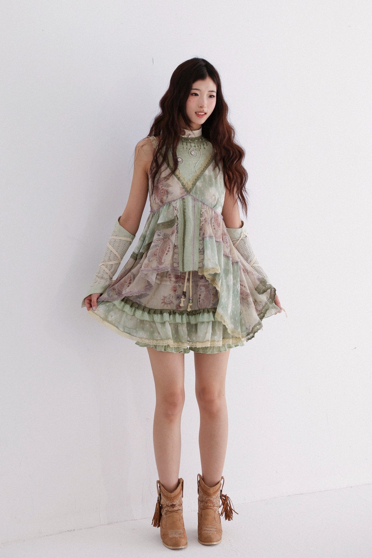 Creeping Vines - Floral Halter Top and Skirt - image 15