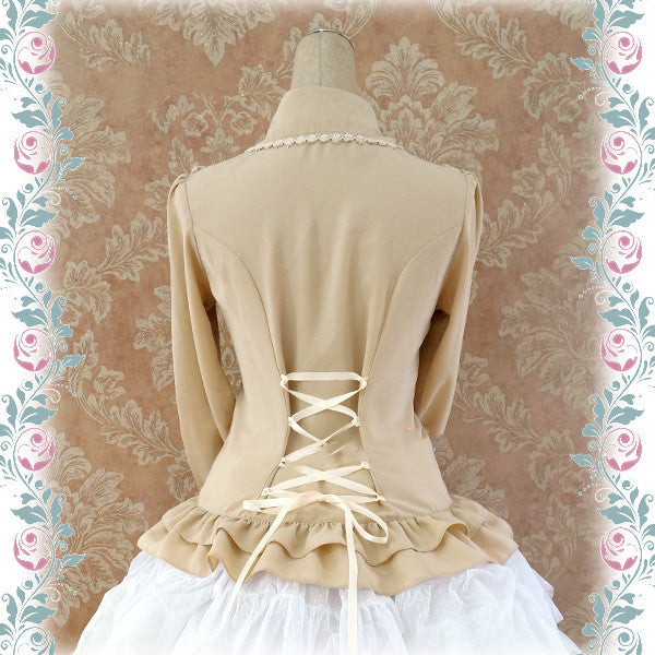 Elegant Lace-Up Back Lolita Blouse - image 18