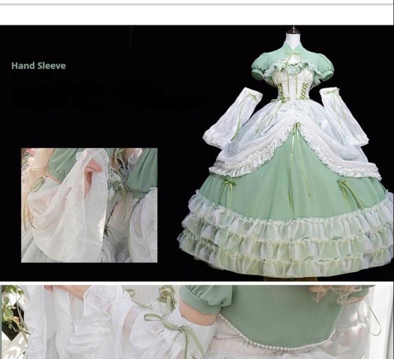 Toting Basil - Wedding Lolita Bolero, Necklace, Cuffs and Side Clip Collection - image 10